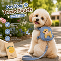 Adjustable Dog Harness with Backpack & Leash Set, Cute Pet Treat Pouch Vest Harness for Small Dogs & Cats